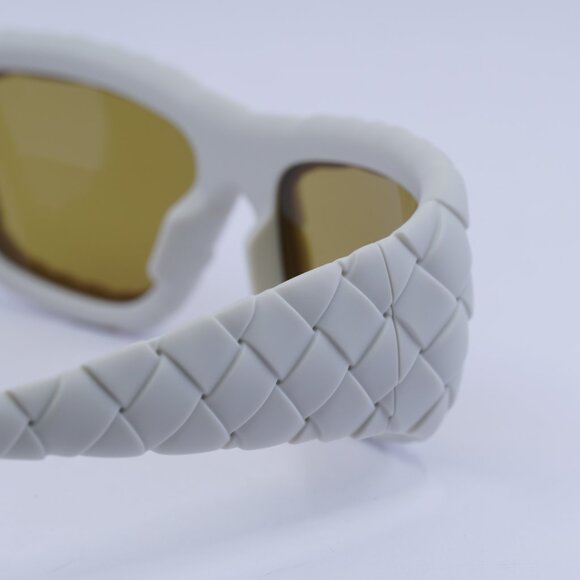 Bottega Veneta BV1303S 006 Sunglasses Chalk White Square Frame, Brown Lenses main image 10